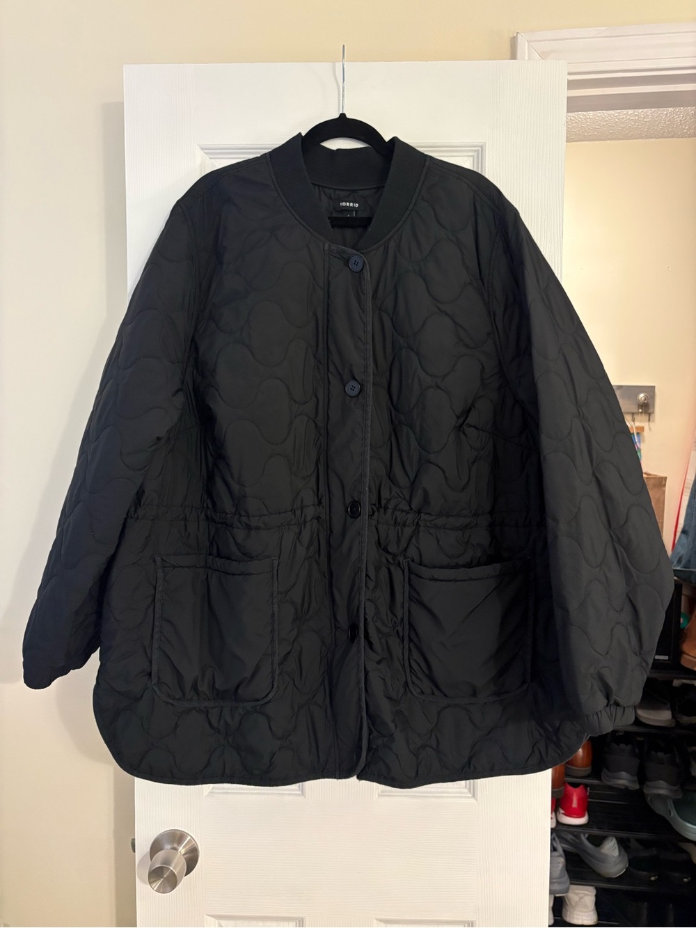 torrid Black Quilted Boxy Puffer Jacket